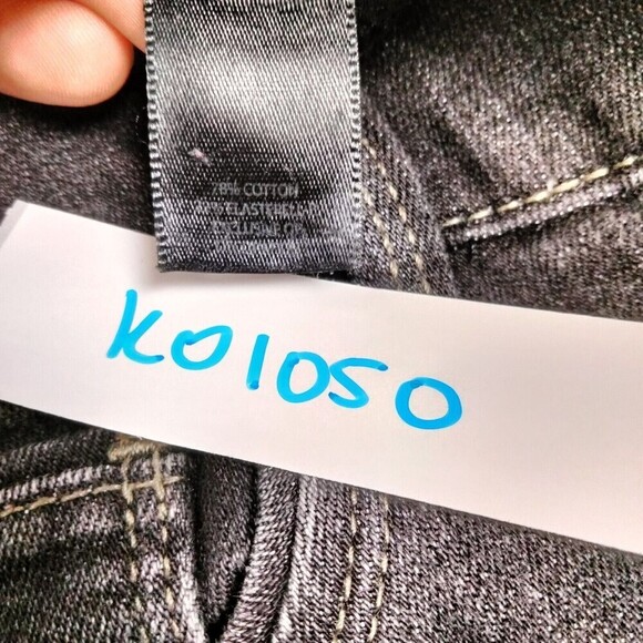 White House Black Market Boot Leg Jeans Womens Size 10 R Black Blanc Stretch Mid - Picture 11 of 11